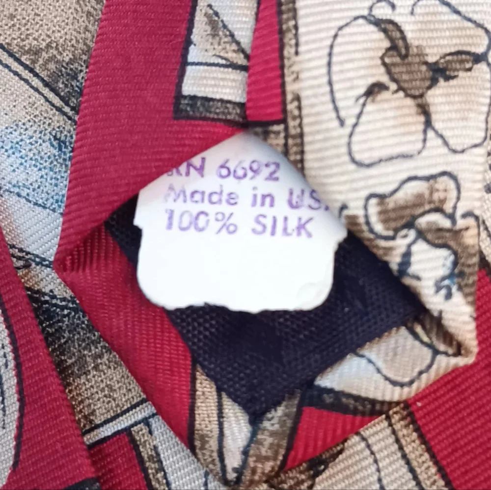 Vintage Silk Michael Austin Tie | EUC | Burgundy & Tans